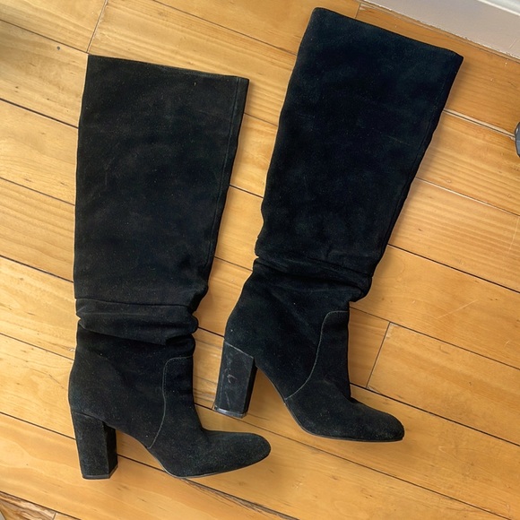 Steve Madden Shoes - Steve Madden Suede Knee High Black Boots